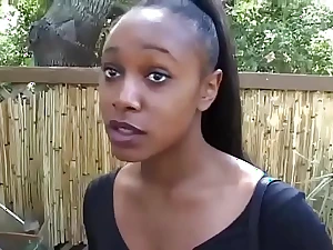 Sexy ebony African babe goes wild with a big load of shit forth a new doggystyle honey pot